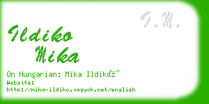 ildiko mika business card